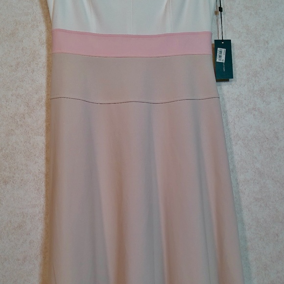 NWT Tommy Hilfiger White & Nude w/ Pink Band V-Neck Tennis Dress Size 8 - Picture 4 of 8
